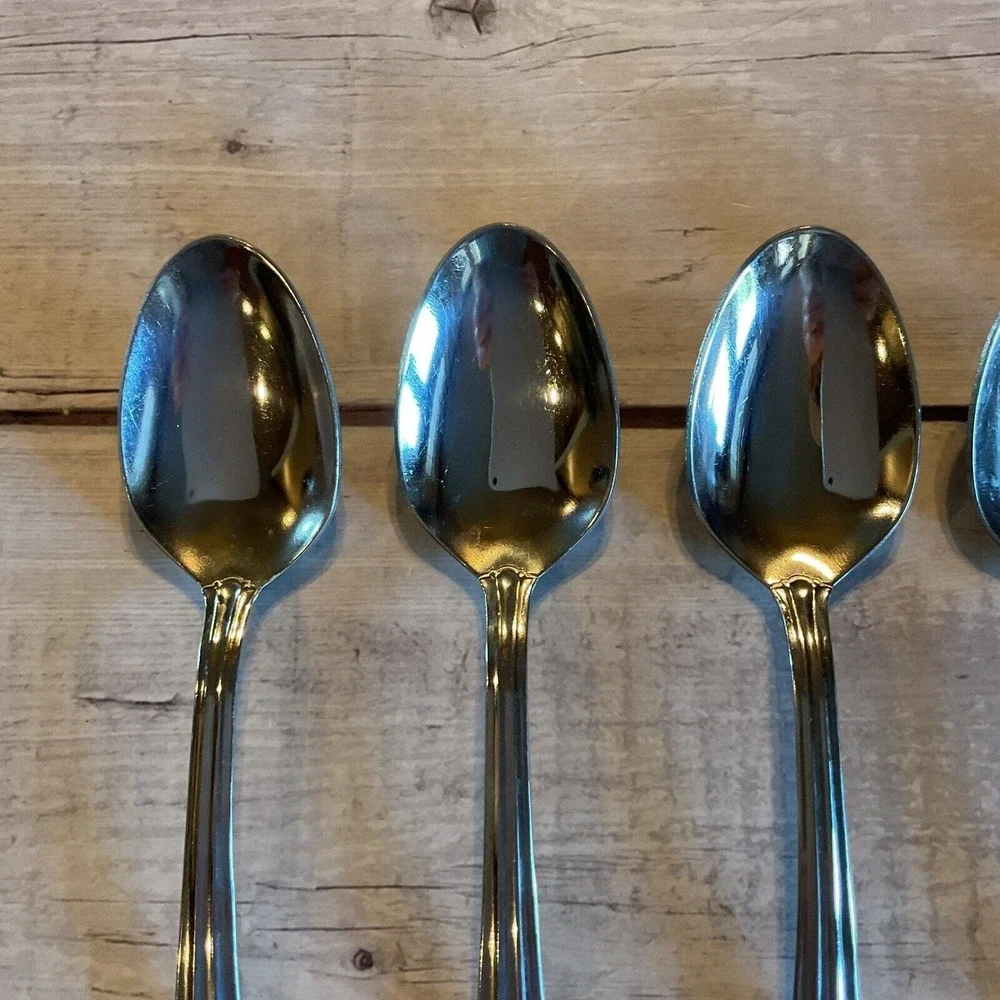 Oneida KIMBRA Stainless Flatware Oval Place Soup Spoons Set Of 6 USA Lot #2
